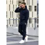 Тёмно-синий спортивный комплект с капюшоном для мужчин Take