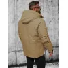 Męska brązowa kurtka z kapturem Winter JS/31M5018