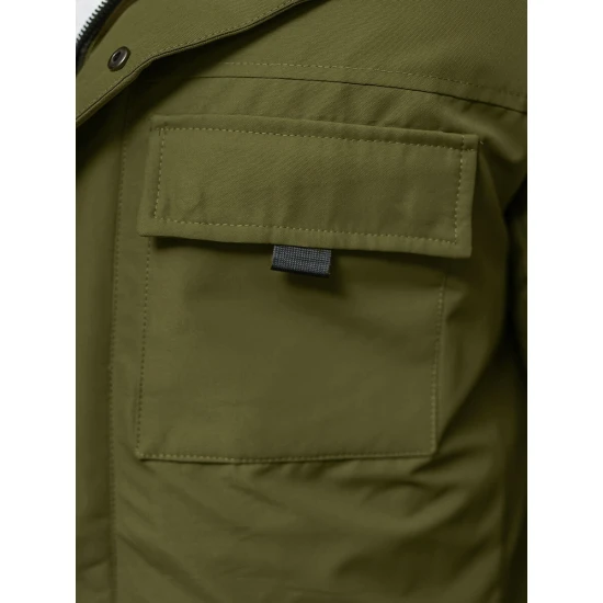 Chaki vyriška striukė su gobtuvu Žiema JS/31M5018