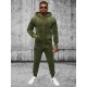 Tamsiai žalias vyriškas veliūrinis komplektas Silk Sportiniai kostiumai Premium