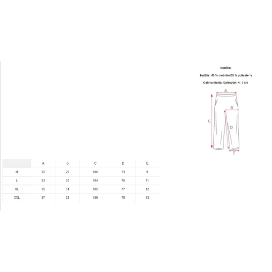 Vyriškos baltos laisvalaikio kelnės Sergo Laisvalaikio kelnės