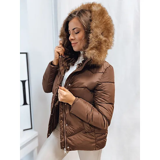 Women's brown winter jacket Doran TY4082