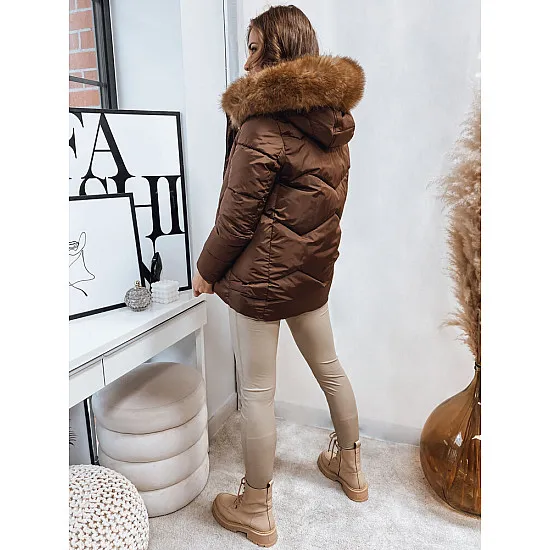 Women's brown winter jacket Doran TY4082