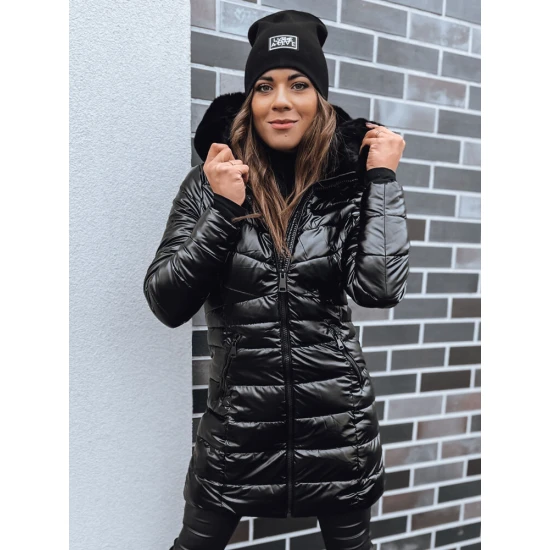 Moteriška juoda žieminė striukė Dona TY4085