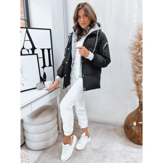 Moteriška juoda žieminė striukė Space TY4070