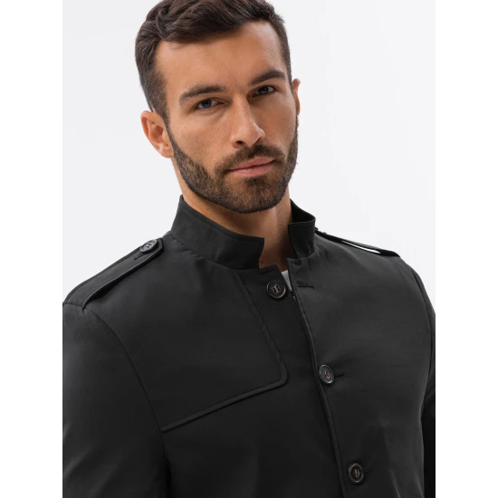 Vyriška juodos spalvos paltas Dala C269