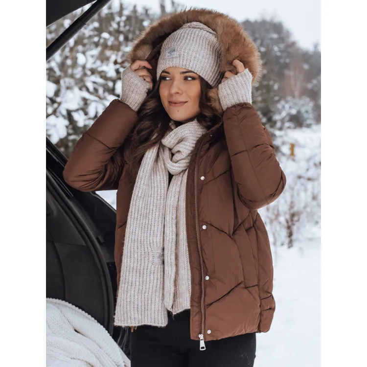 Women's brown jacket Risk TY4080