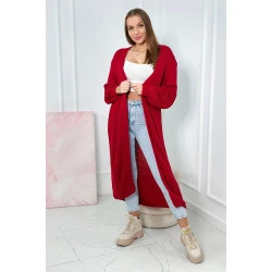 Moteriškas raudonas kardiganas Longy