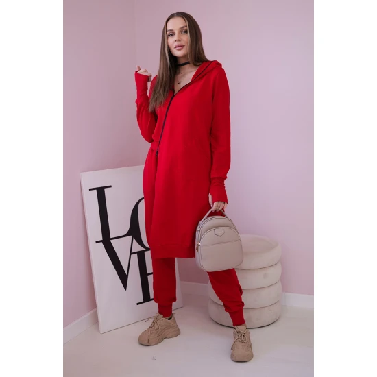 Moteriškas raudonas komplektas Donni Sportiniai kostiumai