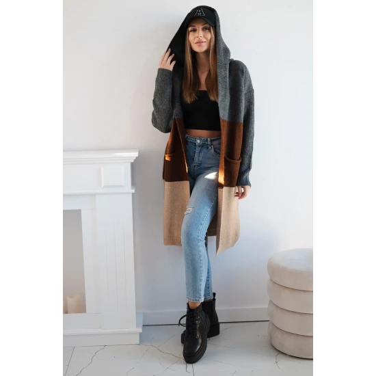 Moteriškas trispalvis kardiganas Mune Megztiniai