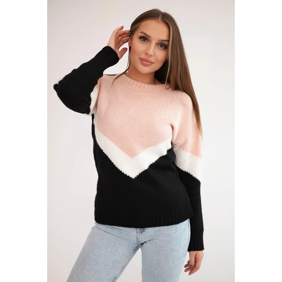 Moteriškas trispalvis megztinis Loren Megztiniai