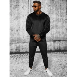 Juodas vyriškas veliūrinis komplektas Bill