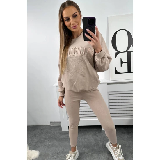 Moteriškas šviesios smėlio spalvos komplektas California 9451