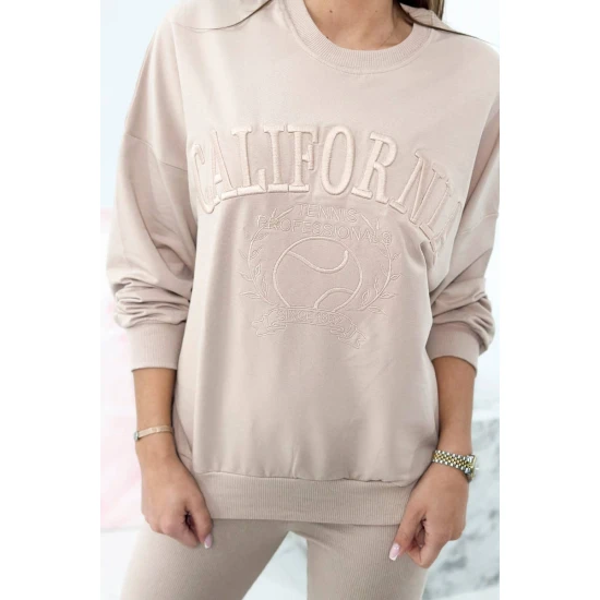 Moteriškas šviesios smėlio spalvos komplektas California 9451