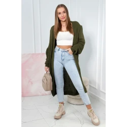 Moteriškas chaki spalvos kardiganas Longy