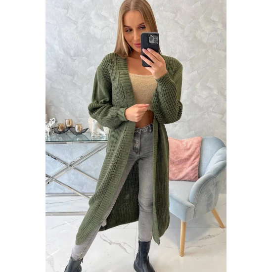 Moteriškas chaki spalvos kardiganas Longy 15416
