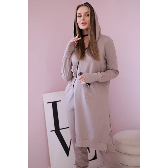 Moteriškas smėlinės spalvos  komplektas Donni 9365