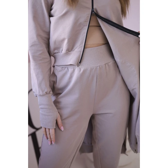 Moteriškas smėlinės spalvos  komplektas Donni 9365