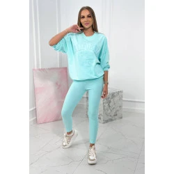 Moteriškas mėtinės spalvos komplektas California