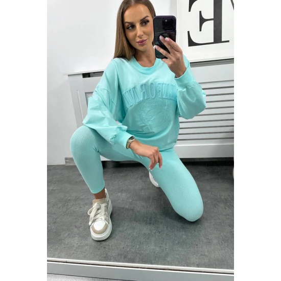 Moteriškas mėtinės spalvos komplektas California 9451