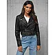 Women's black eco leather jacket Jazz JS/11Z8125