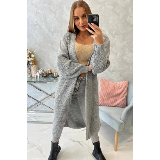 Moteriškas pilkas kardiganas Longy 19349
