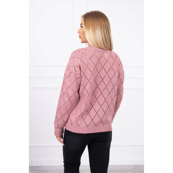 Moteriškas rožinis megztinis Rombas 18764