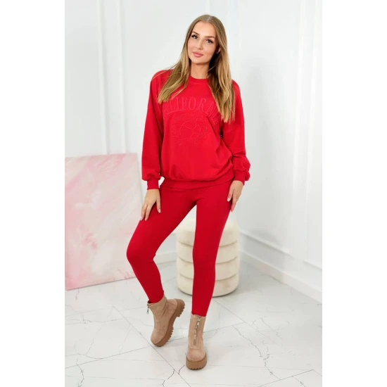 Moteriškas raudonas komplektas California 9451