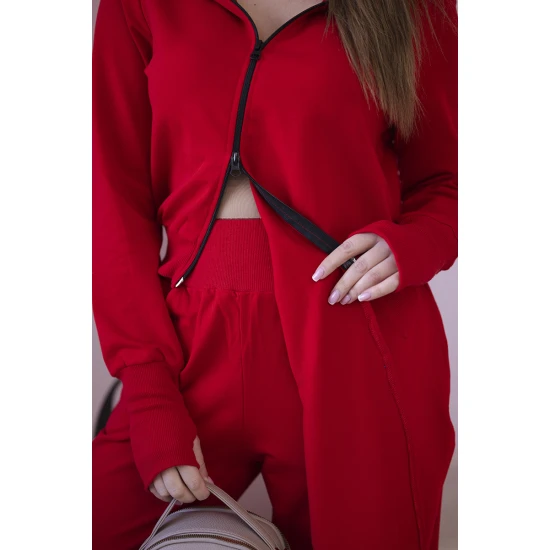 Moteriškas raudonas komplektas Donni Sportiniai kostiumai