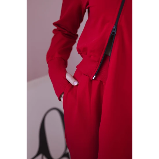 Moteriškas raudonas komplektas Donni Sportiniai kostiumai