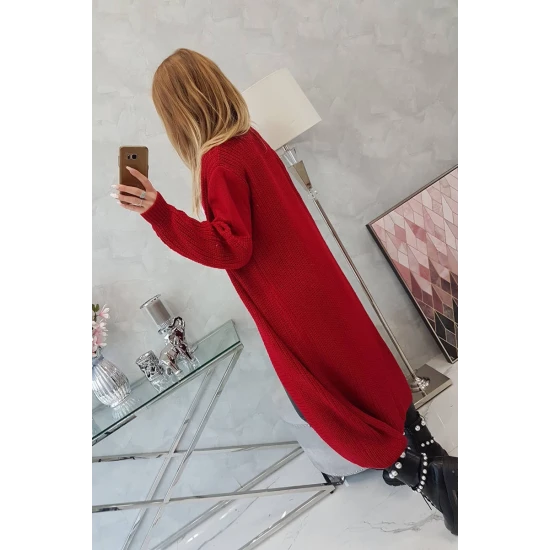 Moteriškas raudonas kardiganas Longy 15412