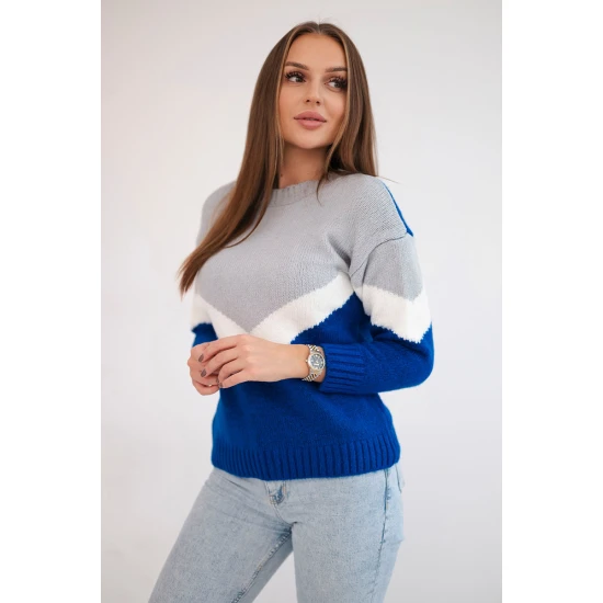 Moteriškas trispalvis megztinis Loren 19175