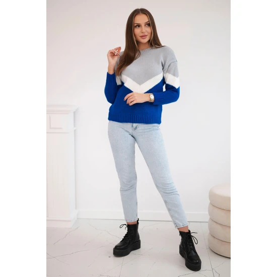 Moteriškas trispalvis megztinis Loren 19175