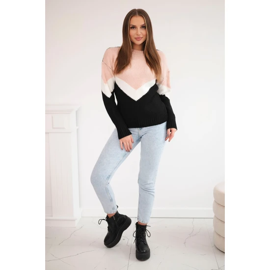 Moteriškas trispalvis megztinis Loren Megztiniai