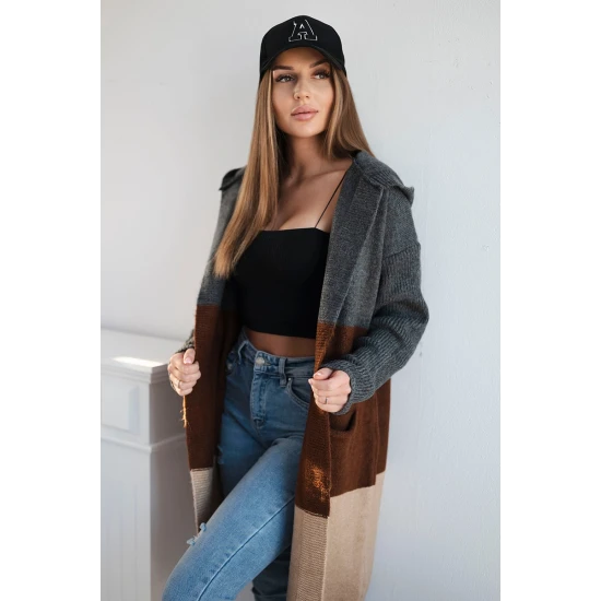 Moteriškas trispalvis kardiganas Mune Megztiniai