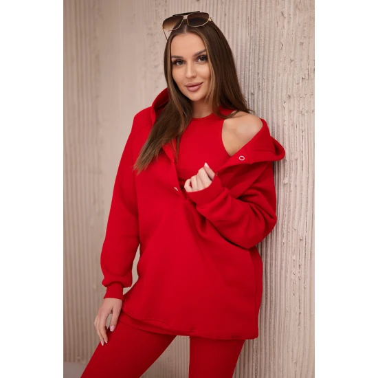 Trijų dalių moteriškas raudonas komplektas Sitin 25744