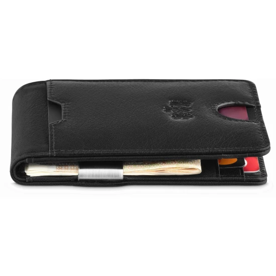 Vyriška piniginė iš natūralios odos Noah (juoda) ZG-N4-F7 Premium