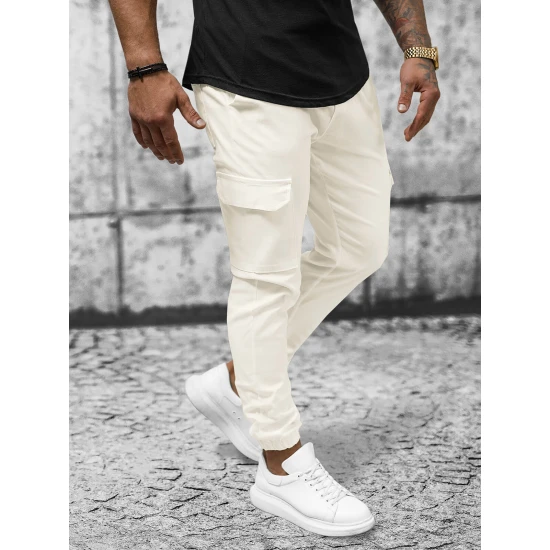 Vyriški gelsvi jogeriai Ecru O/P4051