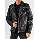 Men's black eco leather jacket Imen TX4682