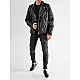 Men's black eco leather jacket Imen TX4682