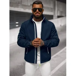 Men's thin dark blue jacket Vind