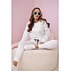 Women's white velour set Softy 27953