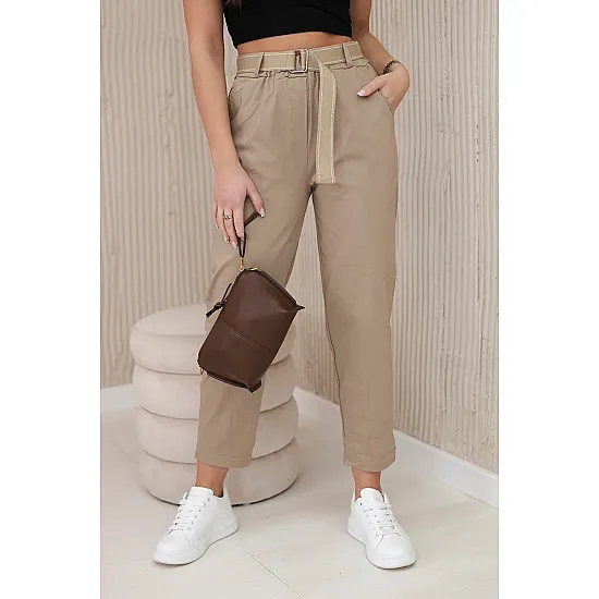 Women's brown trousers Lively 28149