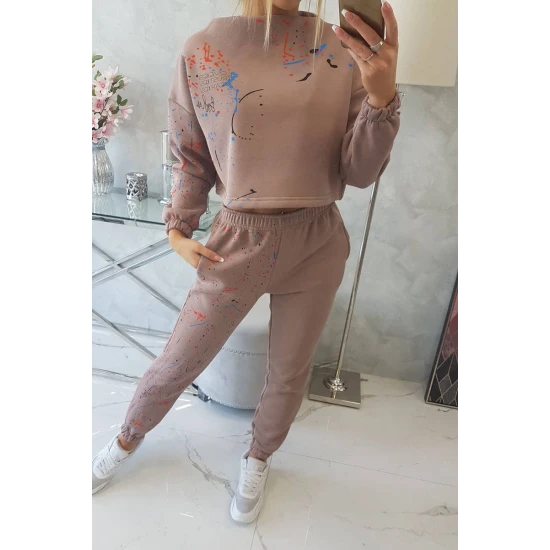 Moteriškas rudas komplektas Splash 21008