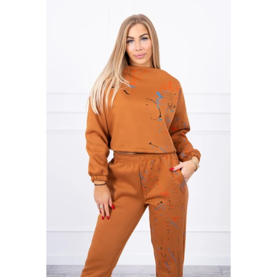 Moteriškas ryškios rudos spalvos komplektas Splash 21012