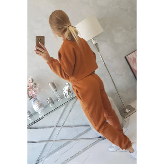 Moteriškas ryškios rudos spalvos komplektas Splash 21012