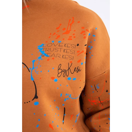 Moteriškas ryškios rudos spalvos komplektas Splash 21012