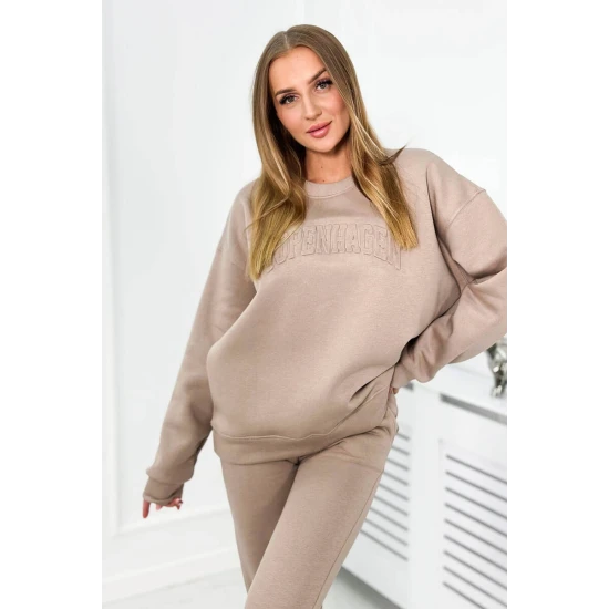 Moteriškas smėlinės spalvos komplektas Copenhagen 25952