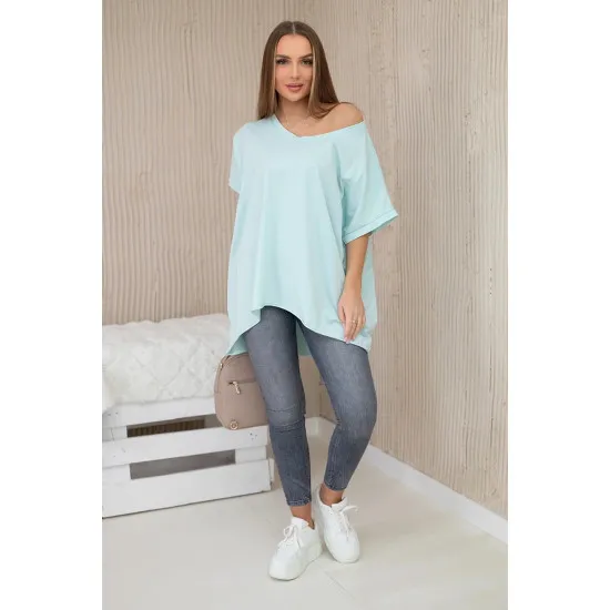 Moteriški mėtinės spalvos marškinėliai Jumpy 27930