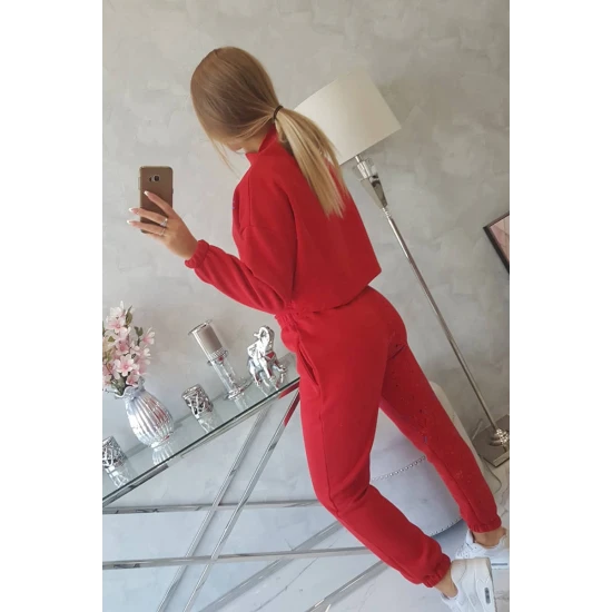 Moteriškas raudonas komplektas Splash 21006